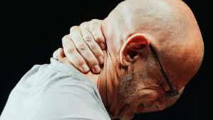 a man having neck pain