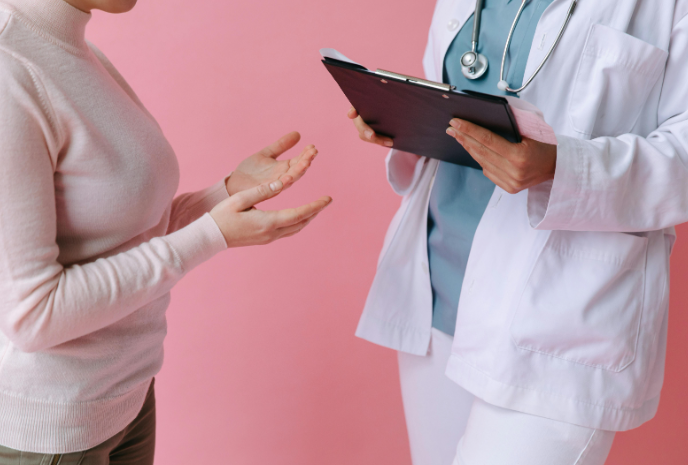 A doctor consulting a patient